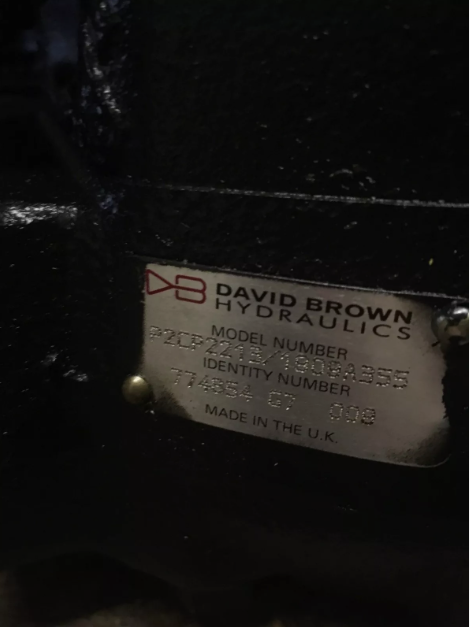 David Brown Hydraulic Gear Pump - P2CP2213/1909A355