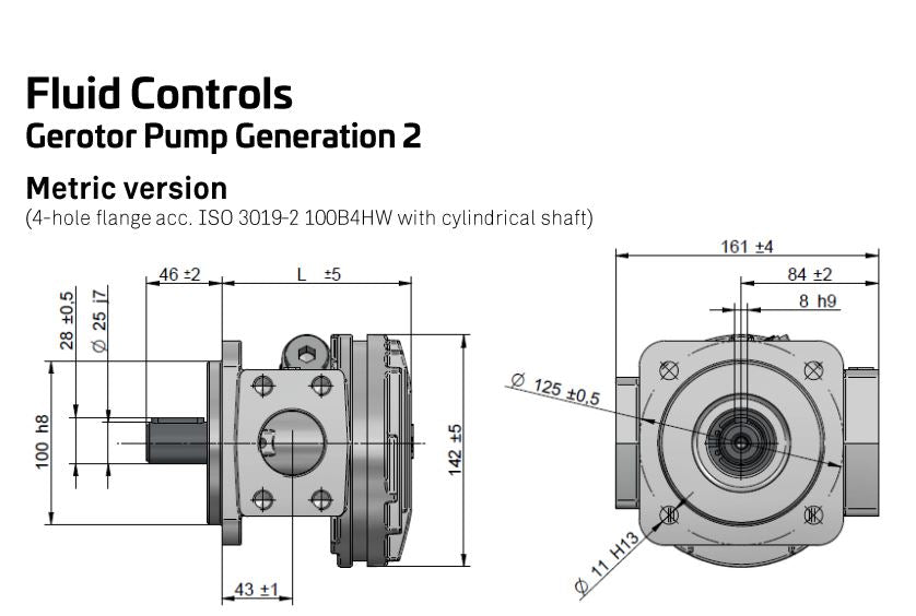 ASA 20cc/rev Gerotor Oil pump APBH20MNBP60K
