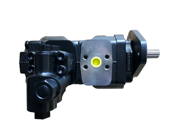 FERMEC - Massey Ferguson - Terex Twin Hydraulic Pump + Unloader Valve 37 + 37 CC/REV - Unwin Hydraulic Engineering