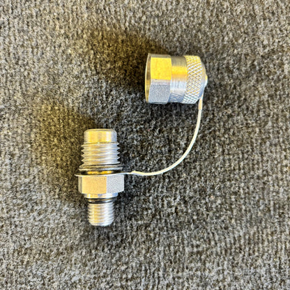 SCA-EMA3/7-16UNF 7/16" UNF Male Test Point - M16 x 2mm Steel Cap.