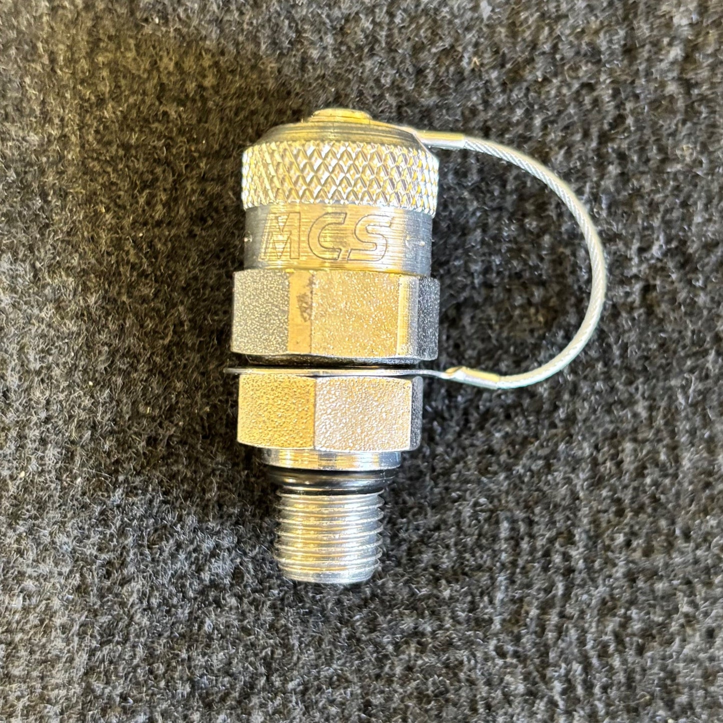 SCA-EMA3/7-16UNF 7/16" UNF Male Test Point - M16 x 2mm Steel Cap.