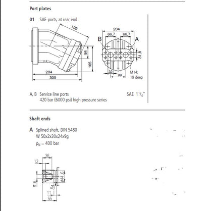 A2FM200/6.1WPAB016 REXROTH BRUNENINGHAUS HYDROMATIK PISTON MOTOR
