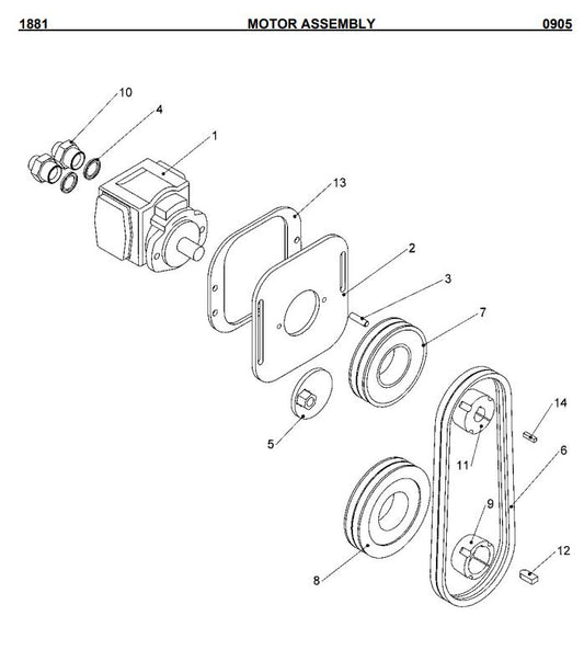 Bomford Hedgetrimmer 100L Motor 09.773.03