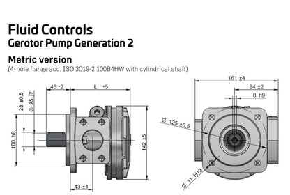 ASA 20cc/rev Gerotor Oil pump APBH20MNBP99K