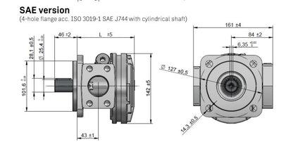 ASA 30cc/rev Gerotor Oil pump APBH30ZNBP20K (SAE)