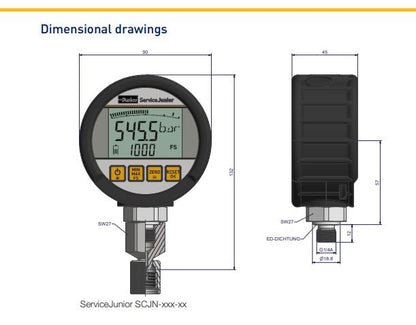 Webtec SR-HPM-110-MT-600* Digital Pressure Gauge
