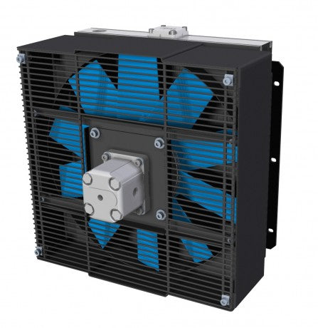 TT 16 rail Hydraulic motor Air Blast Oil Cooler TT16RH11 0.67KW - Unwin Hydraulic Engineering